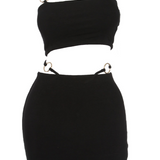 GRETCHEN 2-PC SKIRT SET - BLACK - BrittnieBillions Miami clubwear club sexy nightlife florida fashion style stylish fashionista party fun 305 vacation LIV 