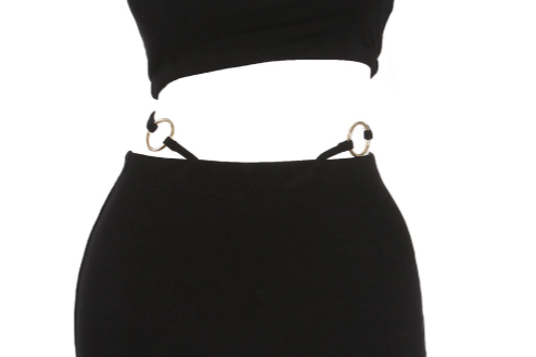 GRETCHEN 2-PC SKIRT SET - BLACK - BrittnieBillions Miami clubwear club sexy nightlife florida fashion style stylish fashionista party fun 305 vacation LIV 