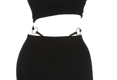 GRETCHEN 2-PC SKIRT SET - BLACK - BrittnieBillions Miami clubwear club sexy nightlife florida fashion style stylish fashionista party fun 305 vacation LIV 