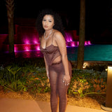 GARDENIA 2 PC  LEGGING SET - CHOCOLATE - BrittnieBillions