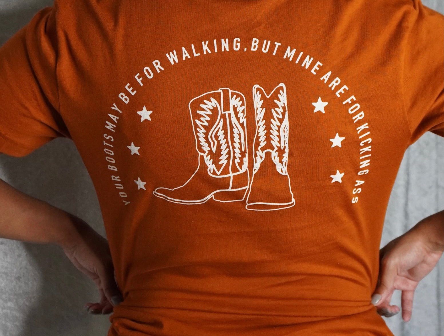CHARLOTTE "YOUR BOOTS MAY BE FOR WALKING, BUT MINE ARE FOR KICKING ASS" TEE - BrittnieBillions