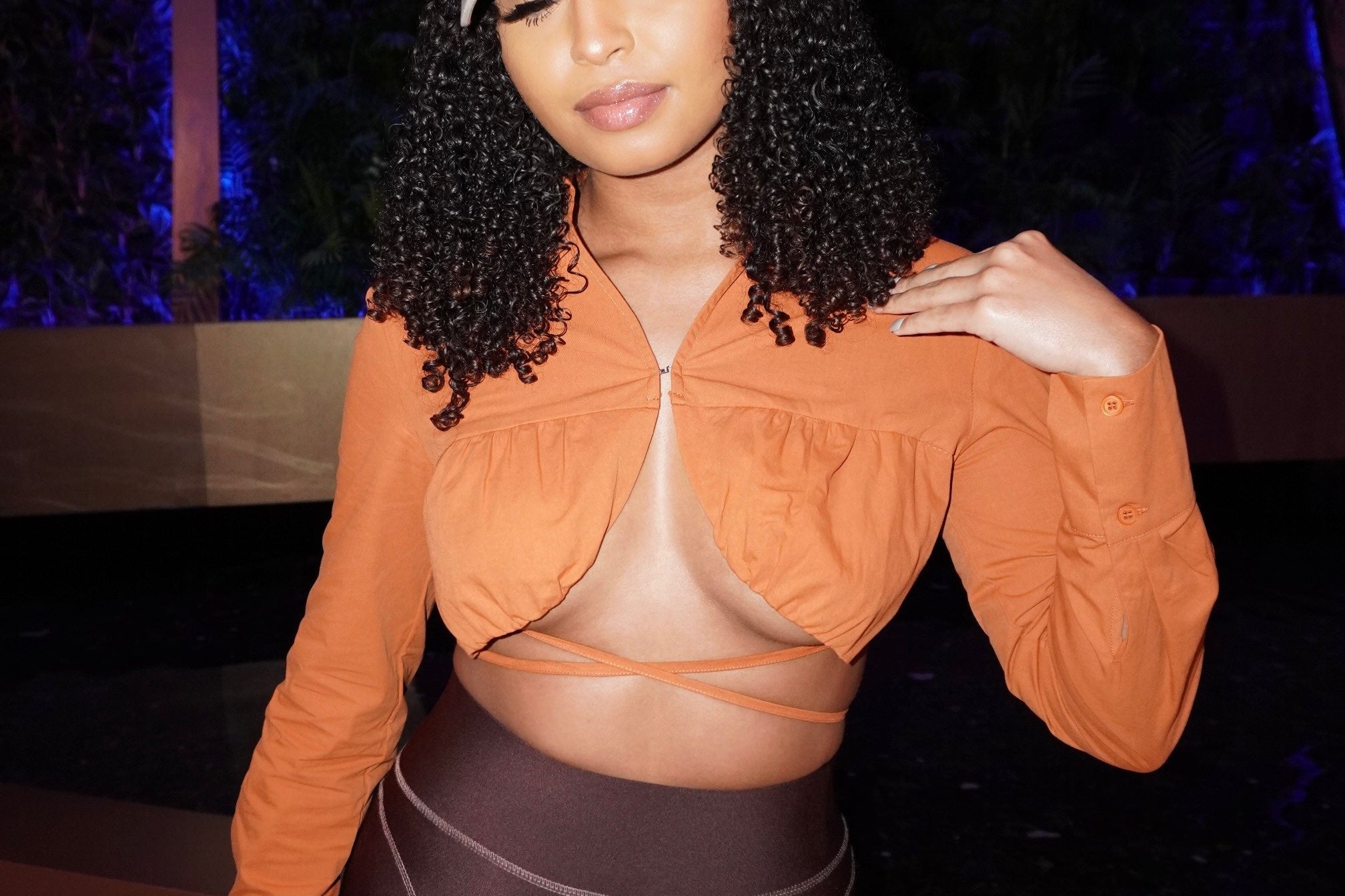 CECILY CROP TOP - BRICK ORANGE - BrittnieBillions