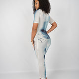 KAYLI MULITCOLOR DRESS - WHITE & BLUE - BrittnieBillions