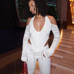 KYLIE RUCHED TOP - WHITE - BrittnieBillions Miami clubwear club sexy nightlife florida fashion style stylish fashionista party fun 305 vacation LIV 