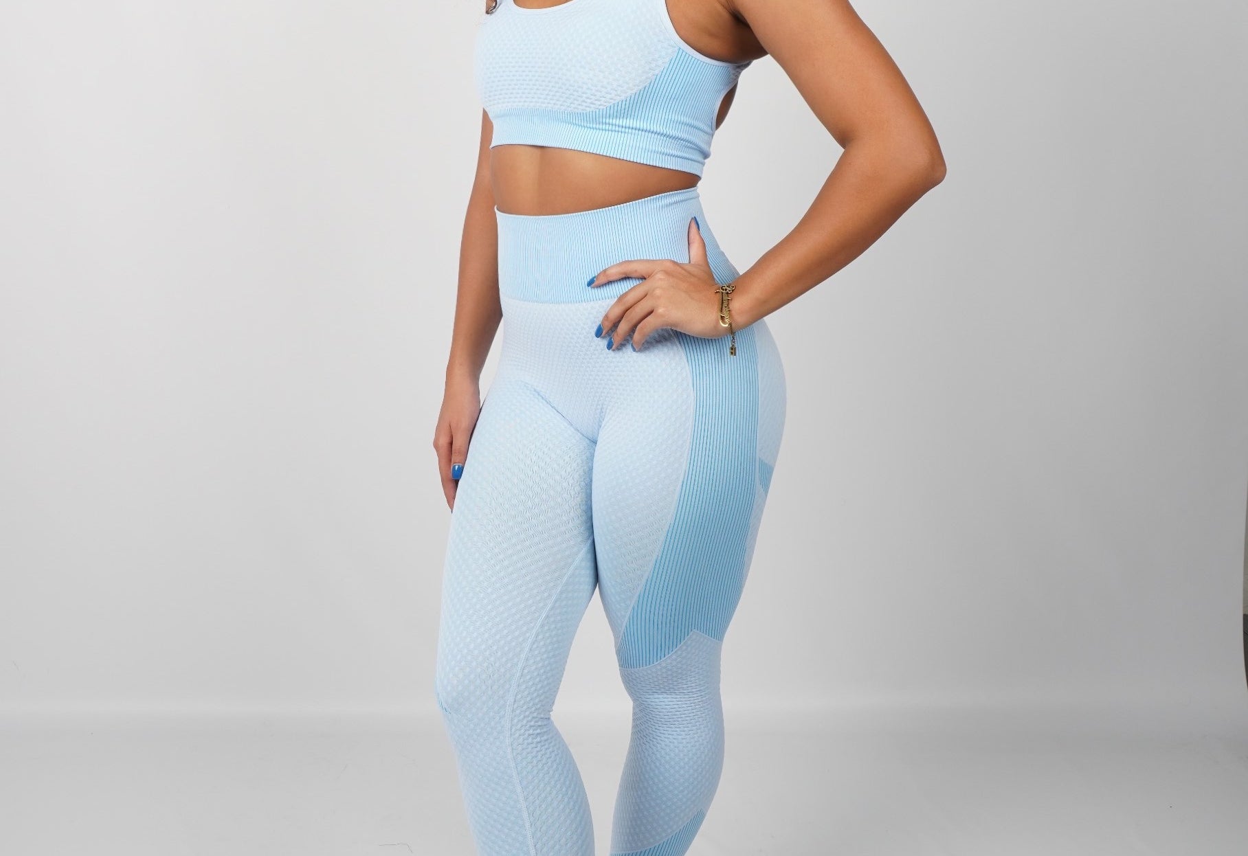 ELIZABETH ATHLETIC SET - POWDER BLUE - BrittnieBillions
