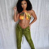 CHLOE RUCHED JOGGER - OLIVE - BrittnieBillions