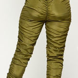 CHLOE RUCHED JOGGER - OLIVE - BrittnieBillions