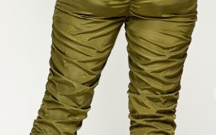 CHLOE RUCHED JOGGER - OLIVE - BrittnieBillions