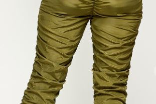 CHLOE RUCHED JOGGER - OLIVE - BrittnieBillions
