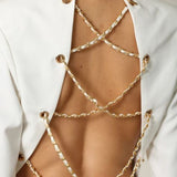 KENZY BLAZER - WHITE - BrittnieBillions