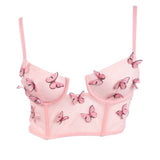 ALISSA BUTTERFLY BRALETTE TOP - PINK - BrittnieBillions Miami clubwear club sexy nightlife florida fashion style stylish fashionista party fun 305 vacation LIV 