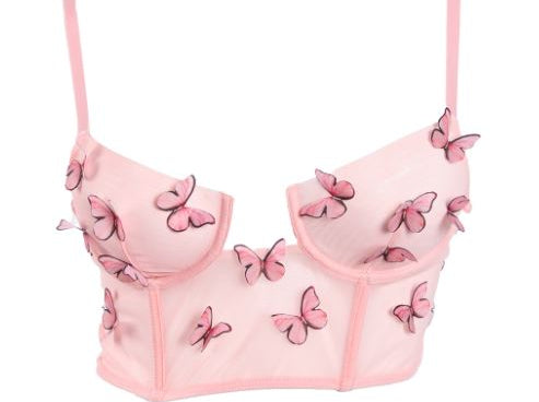 ALISSA BUTTERFLY BRALETTE TOP - PINK - BrittnieBillions Miami clubwear club sexy nightlife florida fashion style stylish fashionista party fun 305 vacation LIV 