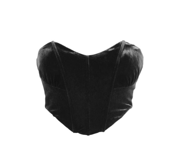 IVANA VELVET CORSET - BLACK - BrittnieBillions Miami clubwear club sexy nightlife florida fashion style stylish fashionista party fun 305 vacation LIV 