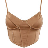 GENEVA CROP TOP - TAUPE - BrittnieBillions