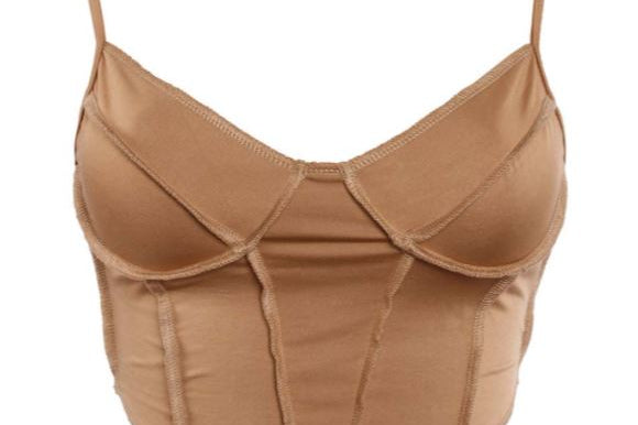 GENEVA CROP TOP - TAUPE - BrittnieBillions