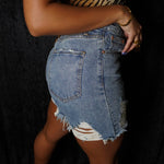 EVA DENIM SHORTS - MEDIUM WASH - BrittnieBillions