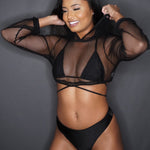 HARLEY 3-PC SWIM SET - BLACK - BrittnieBillions Miami clubwear club sexy nightlife florida fashion style stylish fashionista party fun 305 vacation LIV 