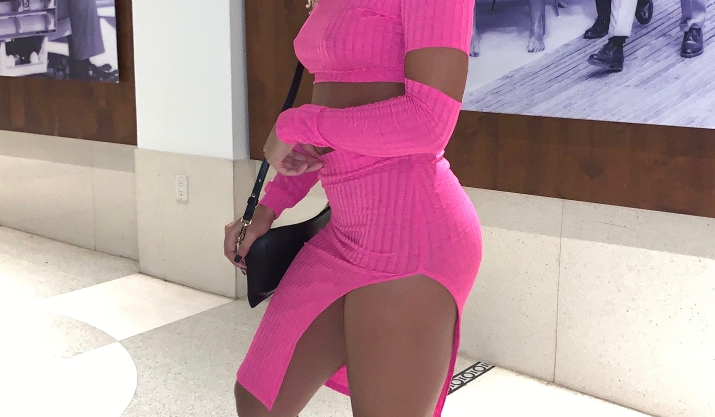 ARIA CUT OUT SET - PINK - BrittnieBillions Miami clubwear club sexy nightlife florida fashion style stylish fashionista party fun 305 vacation LIV 