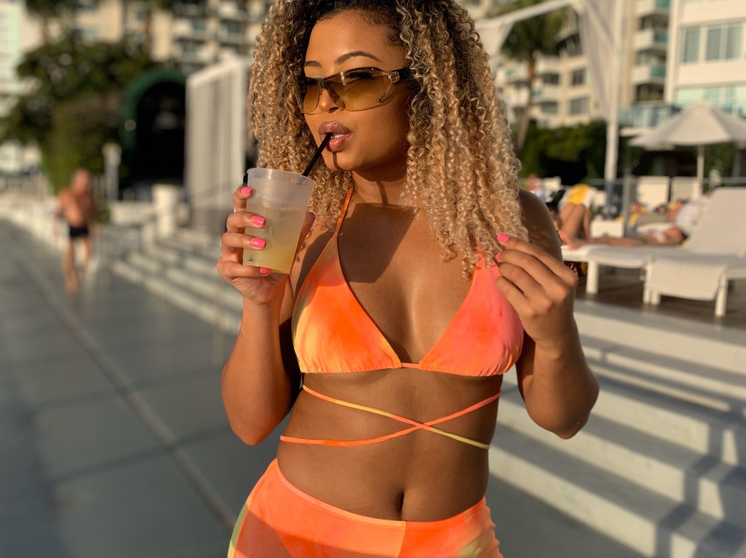 CANDACE SHEER 3-PC SWIM SET - MULTICOLOR - BrittnieBillions Miami clubwear club sexy nightlife florida fashion style stylish fashionista party fun 305 vacation LIV 