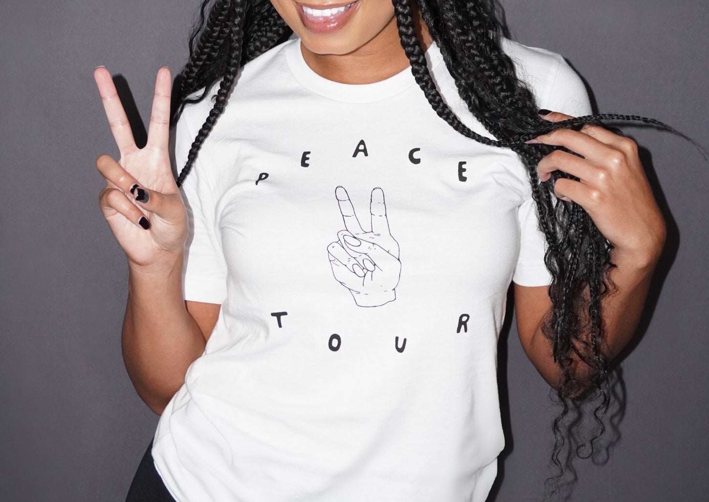 LEGACY PEACE TOUR SHIRT - WHITE - BrittnieBillions Miami clubwear club sexy nightlife florida fashion style stylish fashionista party fun 305 vacation LIV 