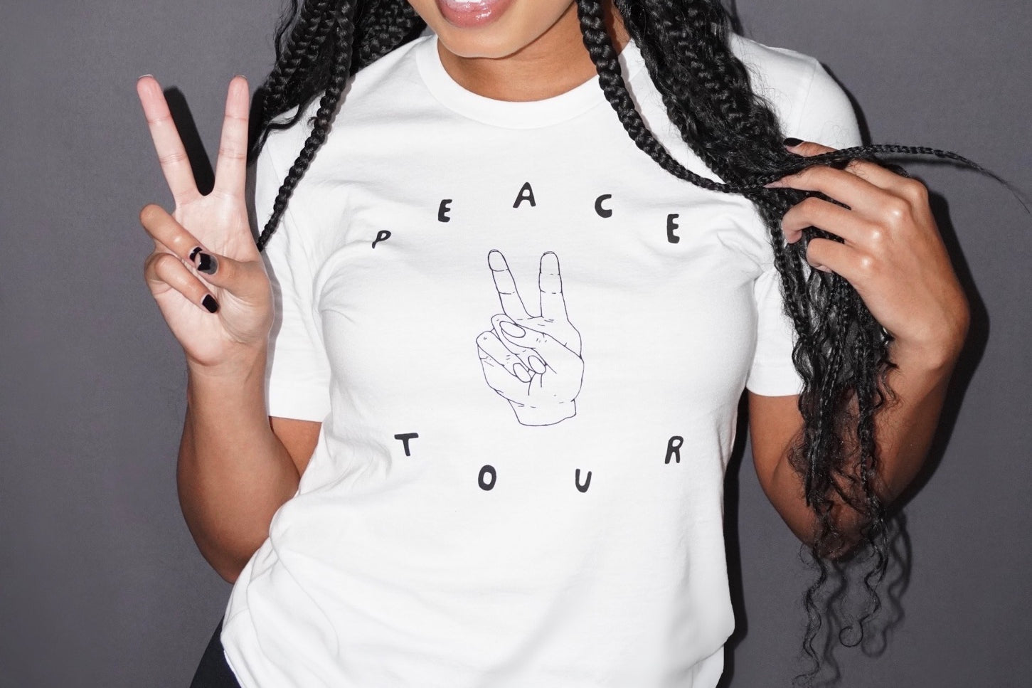 LEGACY PEACE TOUR SHIRT - WHITE - BrittnieBillions Miami clubwear club sexy nightlife florida fashion style stylish fashionista party fun 305 vacation LIV 