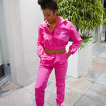 ANNE REFLECTIVE TRACK SET - PINK - BrittnieBillions Miami clubwear club sexy nightlife florida fashion style stylish fashionista party fun 305 vacation LIV 
