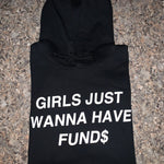 HAELY GIRLS JUST WANNA HAVE FUND$ HOODIE - BLACK - BrittnieBillions Miami clubwear club sexy nightlife florida fashion style stylish fashionista party fun 305 vacation LIV 