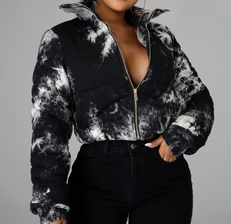 HELENA TIE DYE JACKET - BLACK - BrittnieBillions Miami clubwear club sexy nightlife florida fashion style stylish fashionista party fun 305 vacation LIV 