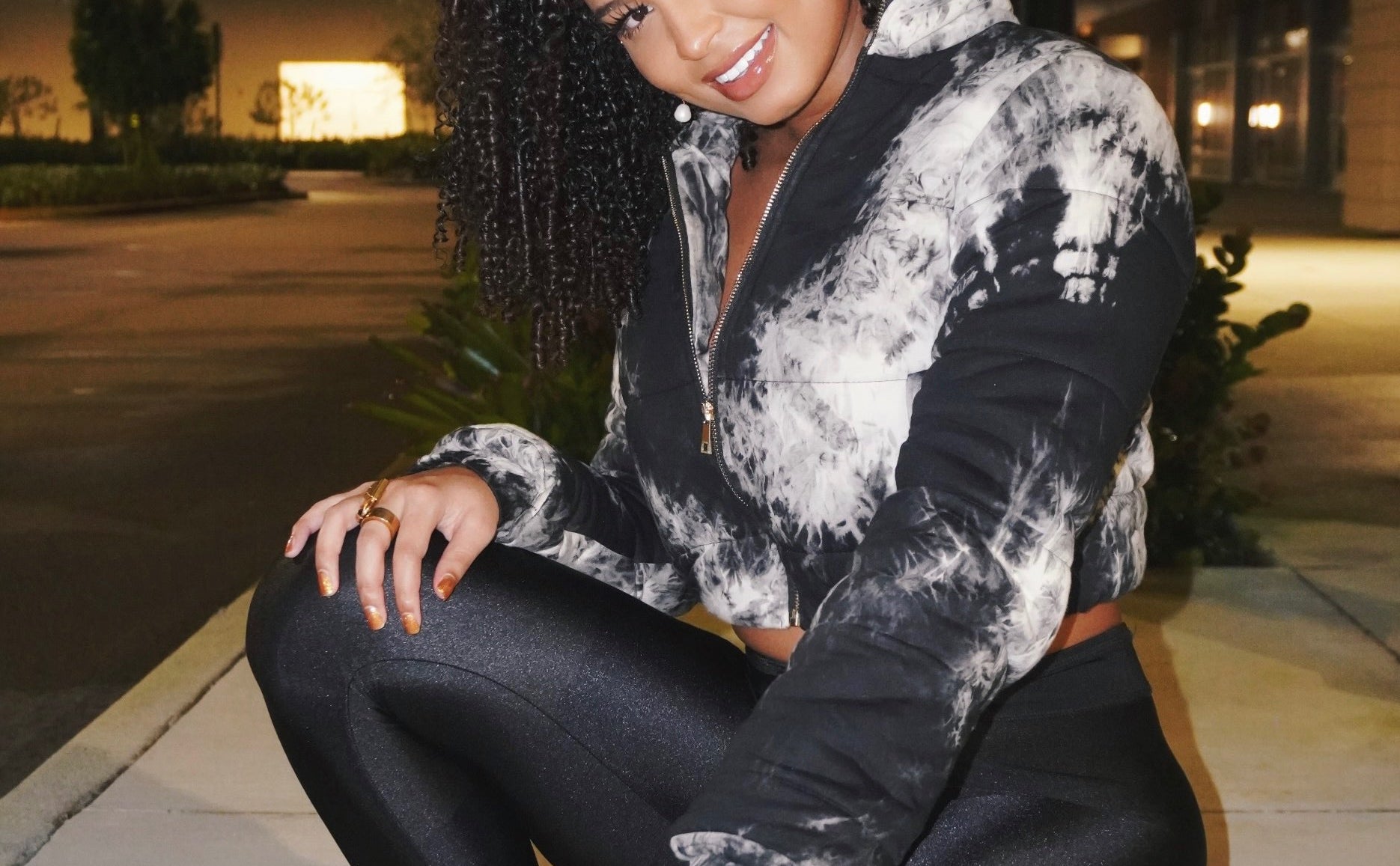HELENA TIE DYE JACKET - BLACK - BrittnieBillions Miami clubwear club sexy nightlife florida fashion style stylish fashionista party fun 305 vacation LIV 