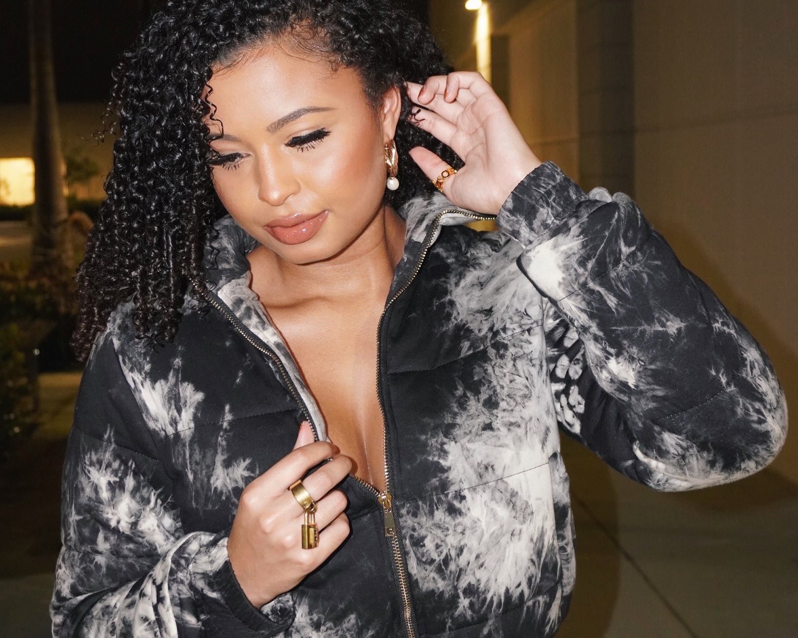 HELENA TIE DYE JACKET - BLACK - BrittnieBillions Miami clubwear club sexy nightlife florida fashion style stylish fashionista party fun 305 vacation LIV 