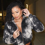 HELENA TIE DYE JACKET - BLACK - BrittnieBillions Miami clubwear club sexy nightlife florida fashion style stylish fashionista party fun 305 vacation LIV 